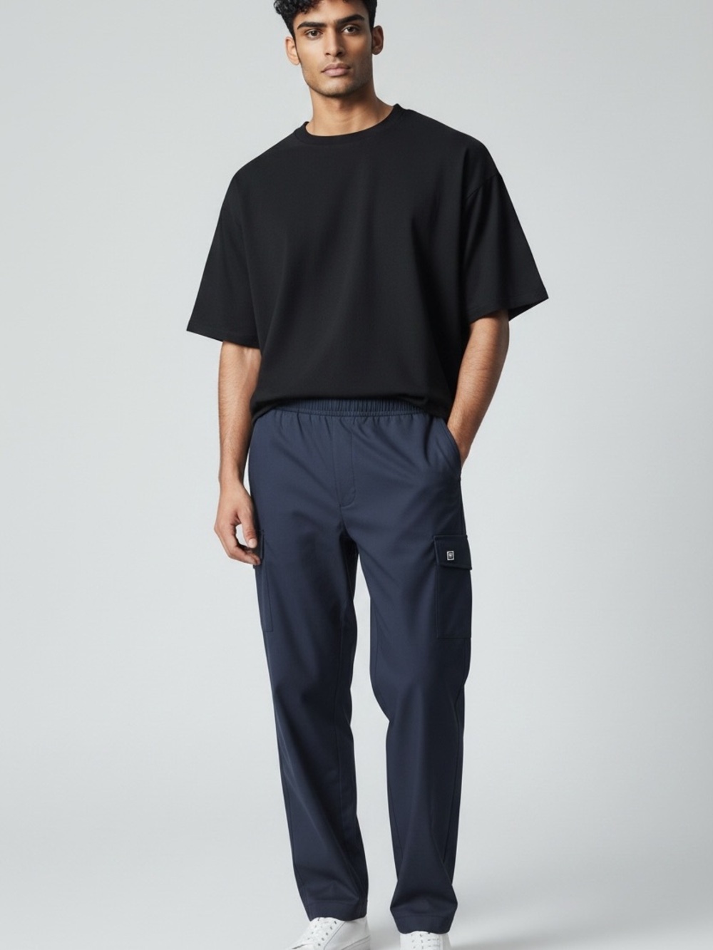 Men's Navy Stretch Cargo DWR (durable water repellent)Pants